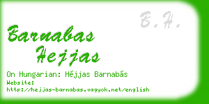 barnabas hejjas business card